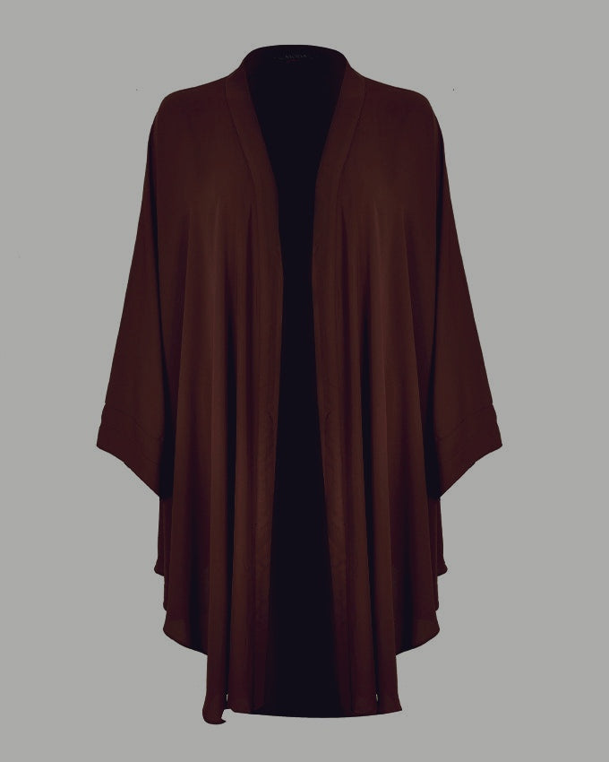 Longline Coffee Brown Kimono