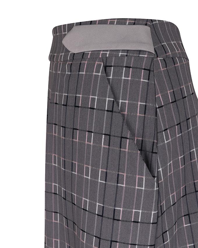 Side view of a-line maxi skirt