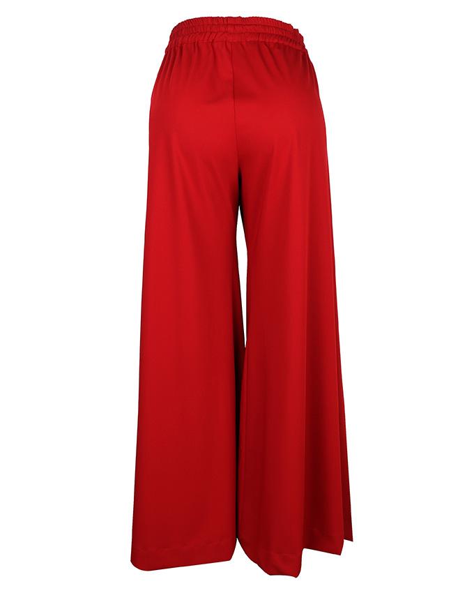 Back view of bordeaux palazzo pants