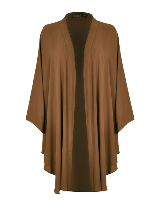 Longline brown kimono